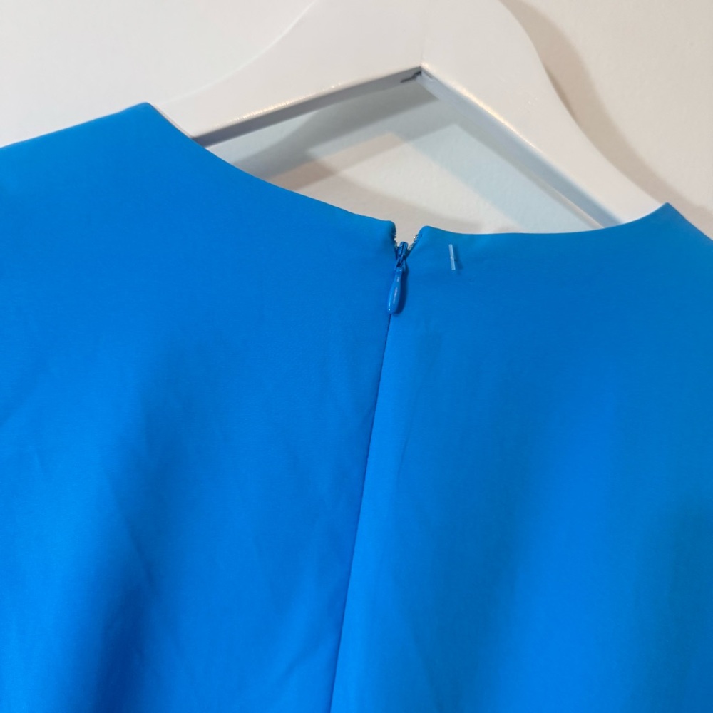 Calvin Klein Size 10 Jumpsuit Blue Flutter Split Sleeve Belted NEW - Picture 5 of 9